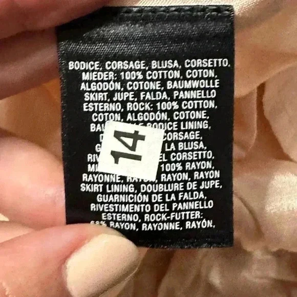 NWT Anthropologie Meadow Rue Womens 8 Lace Dress Black Ivory Strapless - Picture 7 of 9